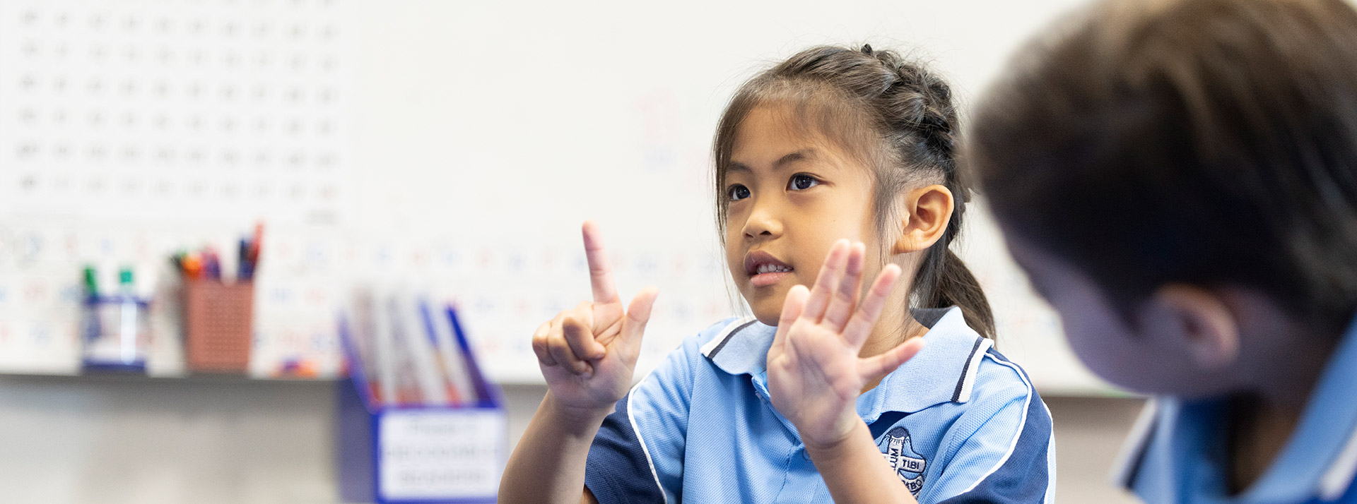 St John Vianney's Student counting numbers