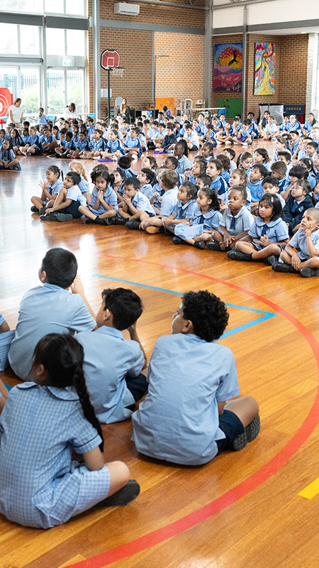 St John Vianney's Doonside students in assembly