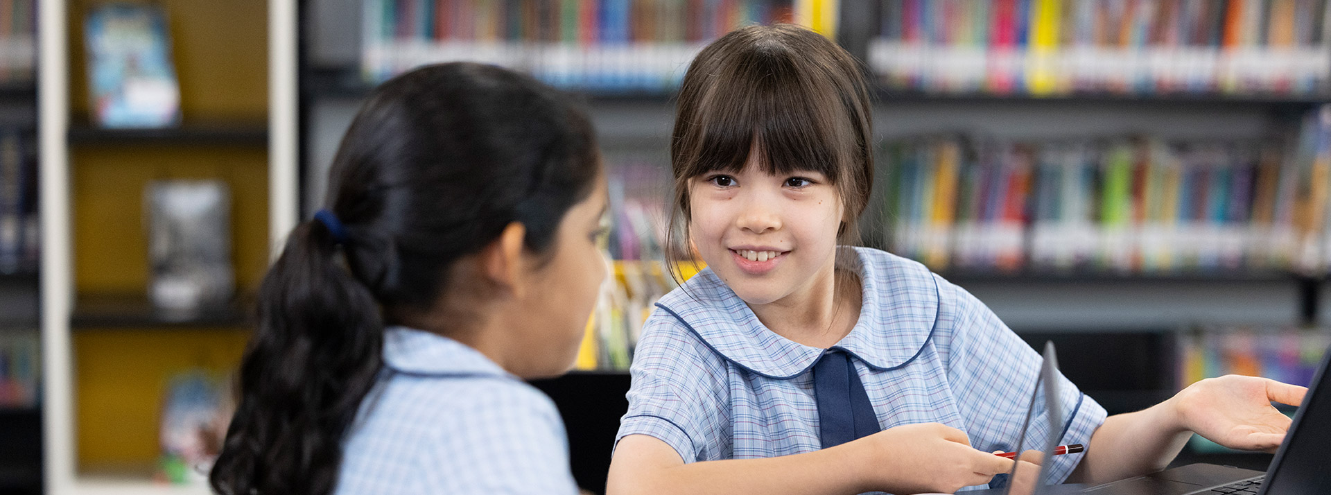 Student in class at St John Vianney's Primary Doonside
