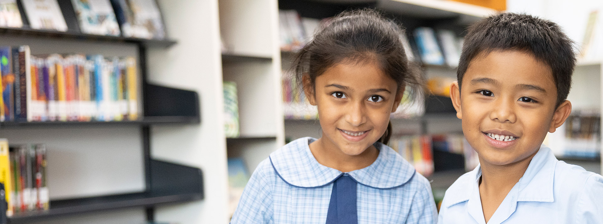 St John Vianney's Doonside students in library