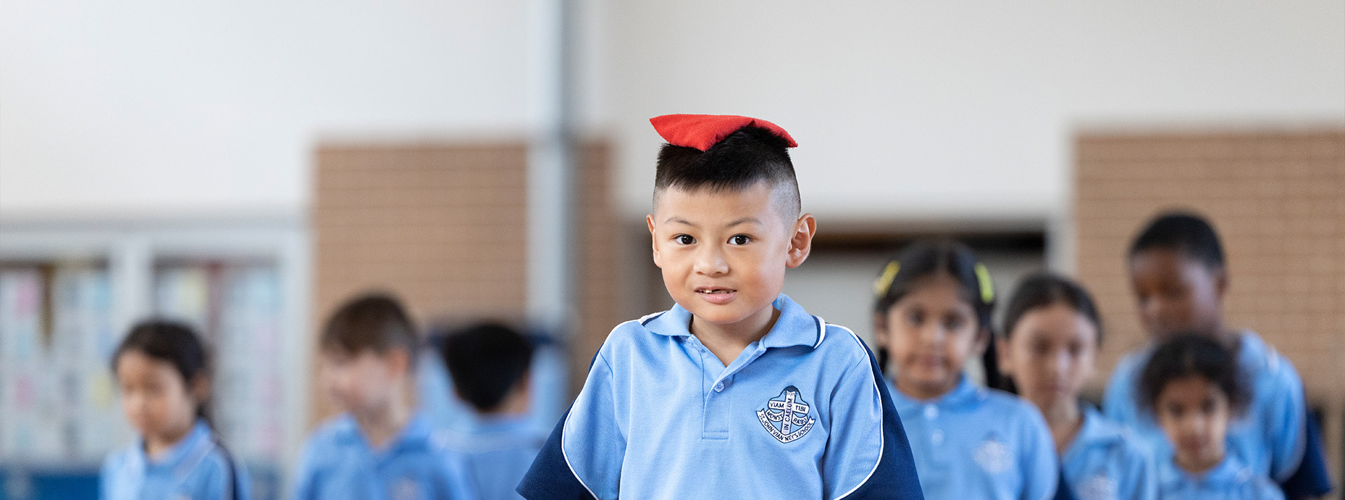 St John Vianney's Catholic Primary School Doonside with bean bag