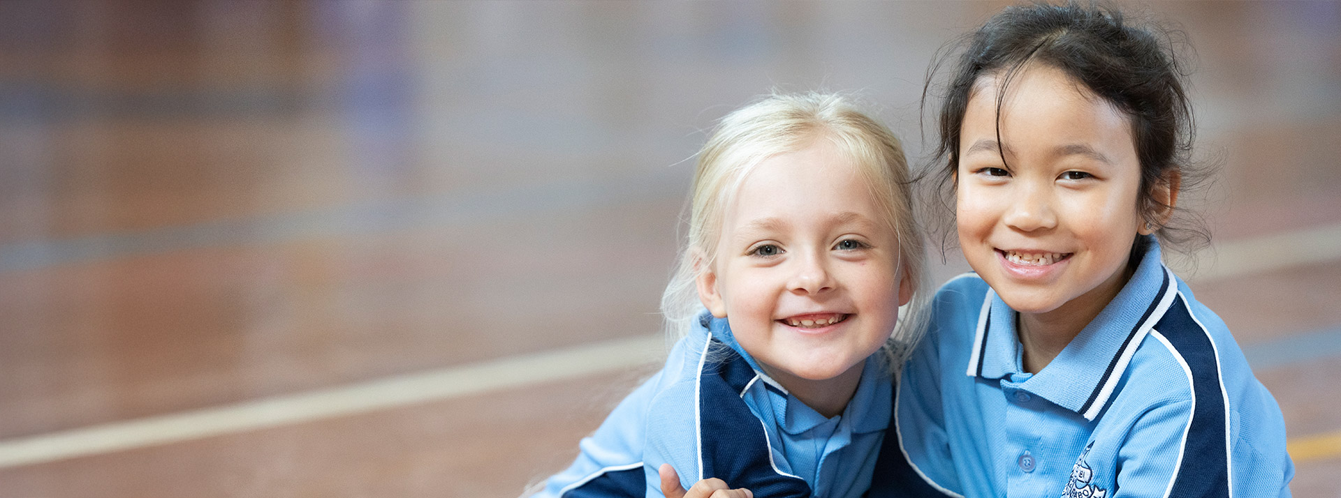 Two happy St John Vianney's Doonside students