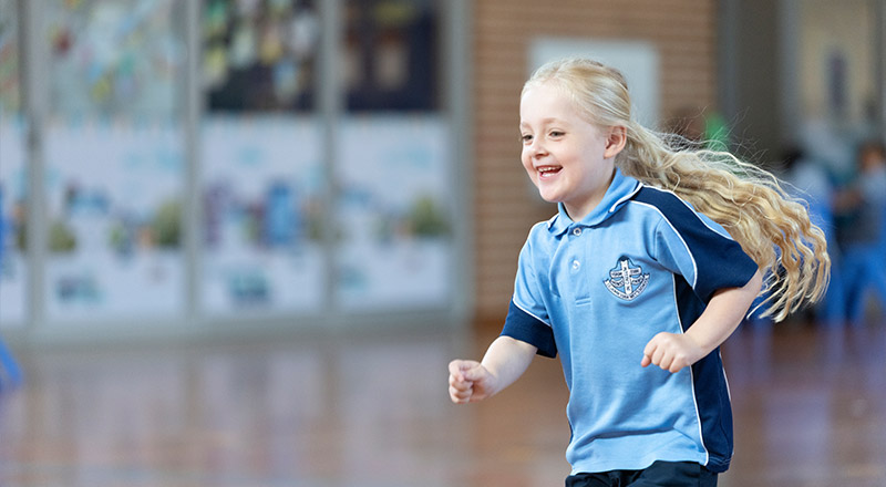 St John Vianney's student running