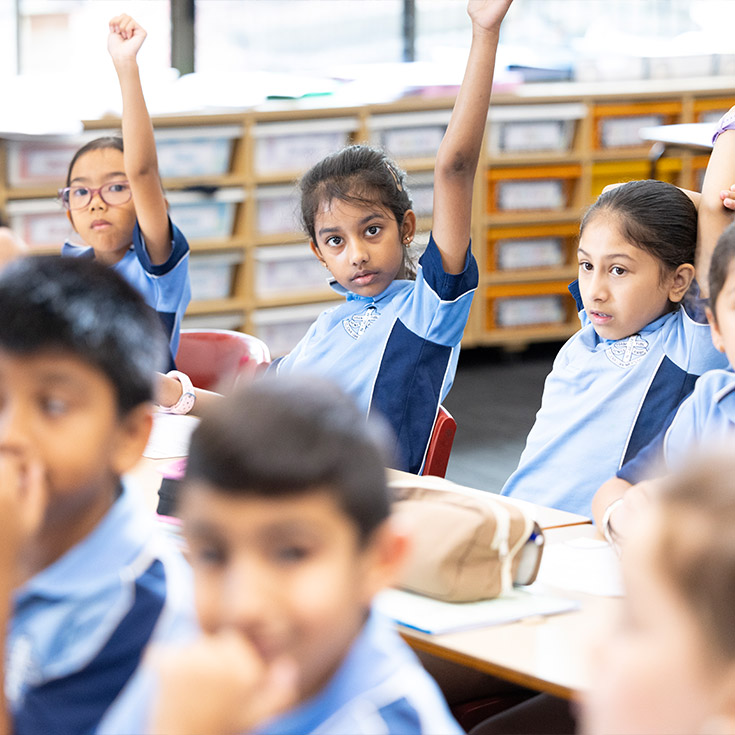 St John Vianney's Doonside Students in class