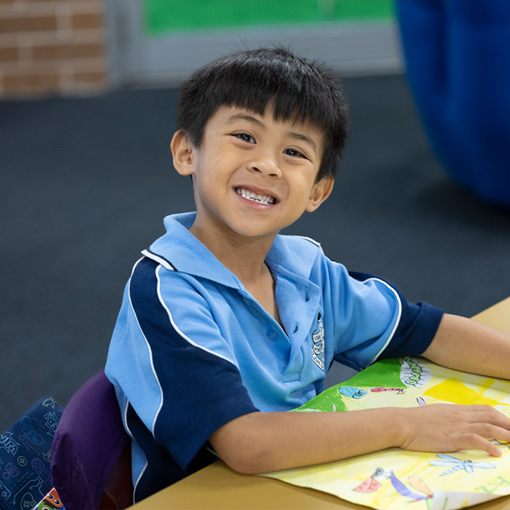 St John Vianney's Doonside student in class